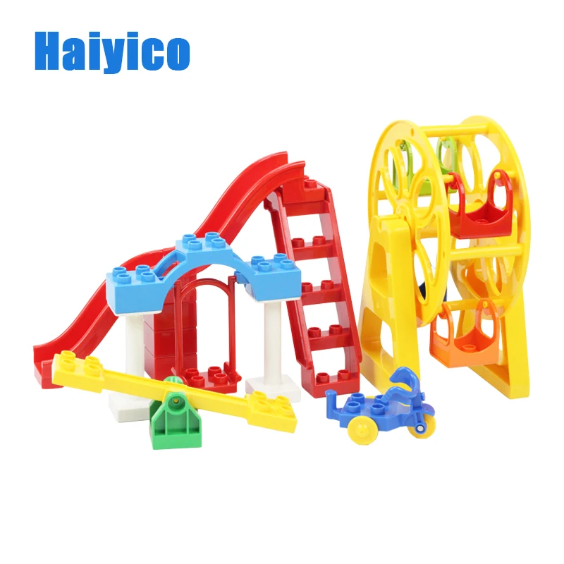 

Large Particles Assembling Accessories Set Building Blocks DIY Toy Creativity Compatible with Duplo Playground Ferris wheel Gift
