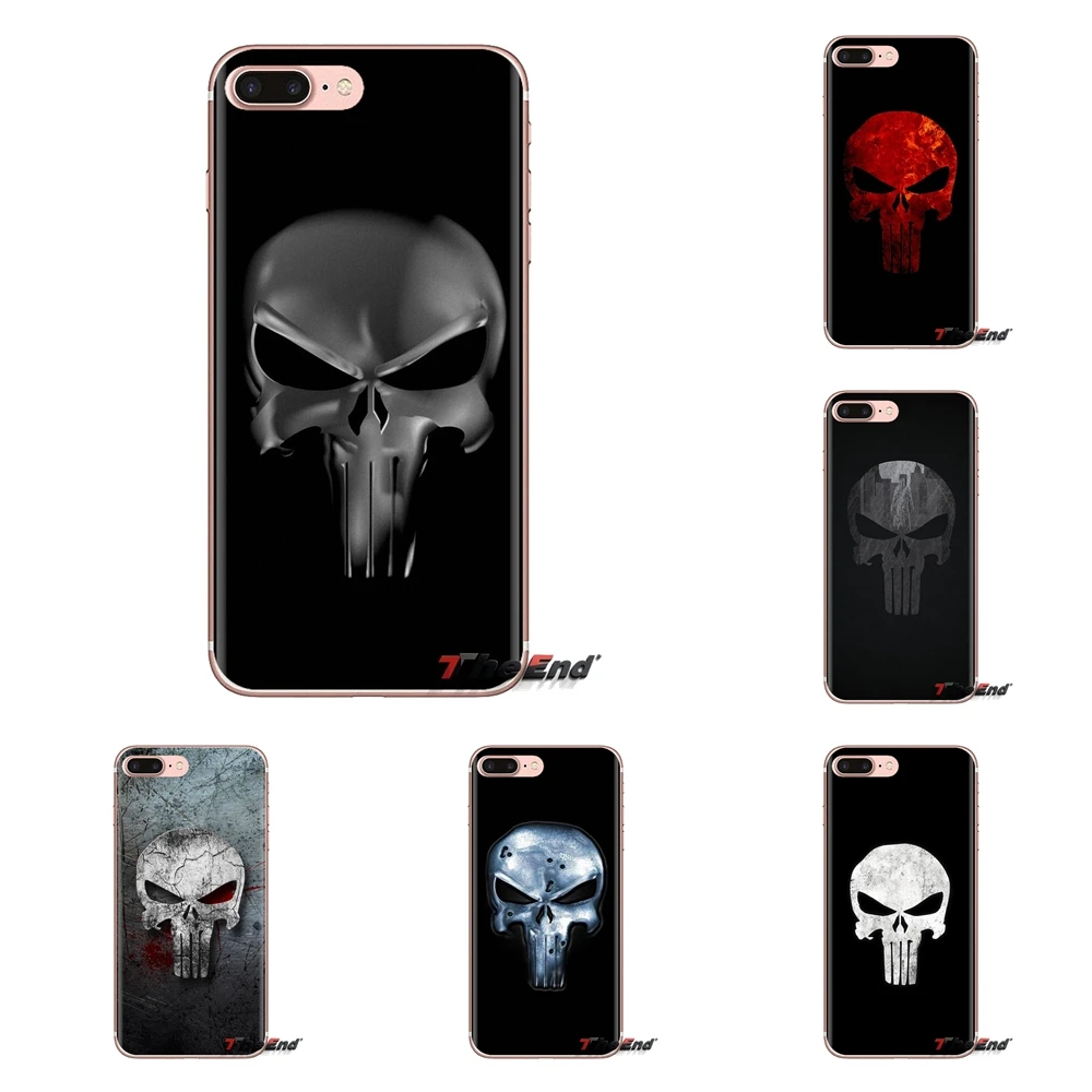 Для LG G3 G4 Mini G5 G6 G7 Q6 Q7 Q8 Q9 V10 V20 V30 X Power 2 3 K10 K4 K8 2017 Мягкий ТПУ чехол comic The Punisher ЧЕРЕП