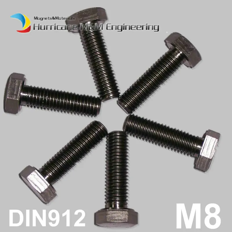 

Wholesale 120 pcs M8 Ti Bolt M8*10-120mm Hex Titanium bolt original Ti color not polished Hexagon titanium screws Ti fastener