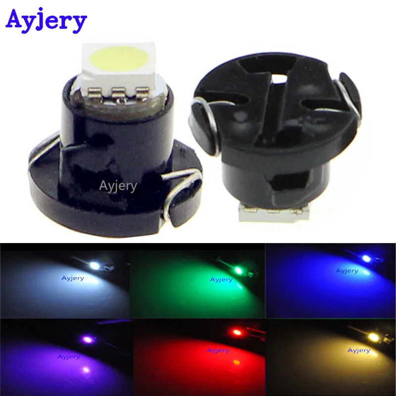 AYJERY Newest ! 10-100X T4.7 5050 1 SMD Dashboard Instrumet Light Bulbs Interior Warning Indicator Wedge 12V | Автомобили и