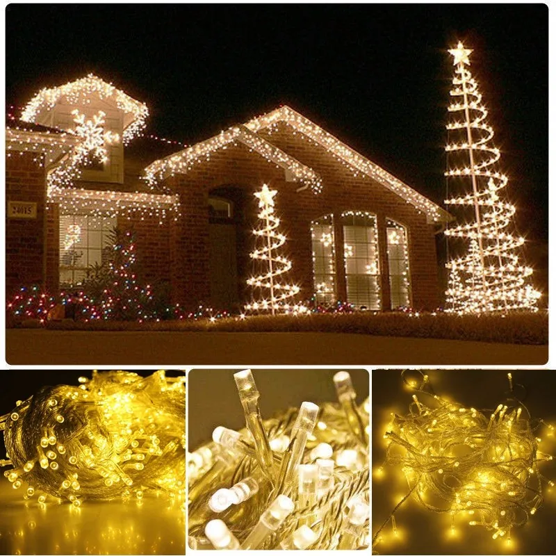 Warm White 50M 500 LED String Lighting Wedding Fairy Christmas Lights