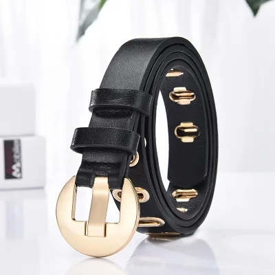 mb black NO. ONEPAUL женский роскошный бренд, полая мода, подлинный пояс, дикие студенческие джинсы, тренд, индивидуальный ремень - Цвет: mb black