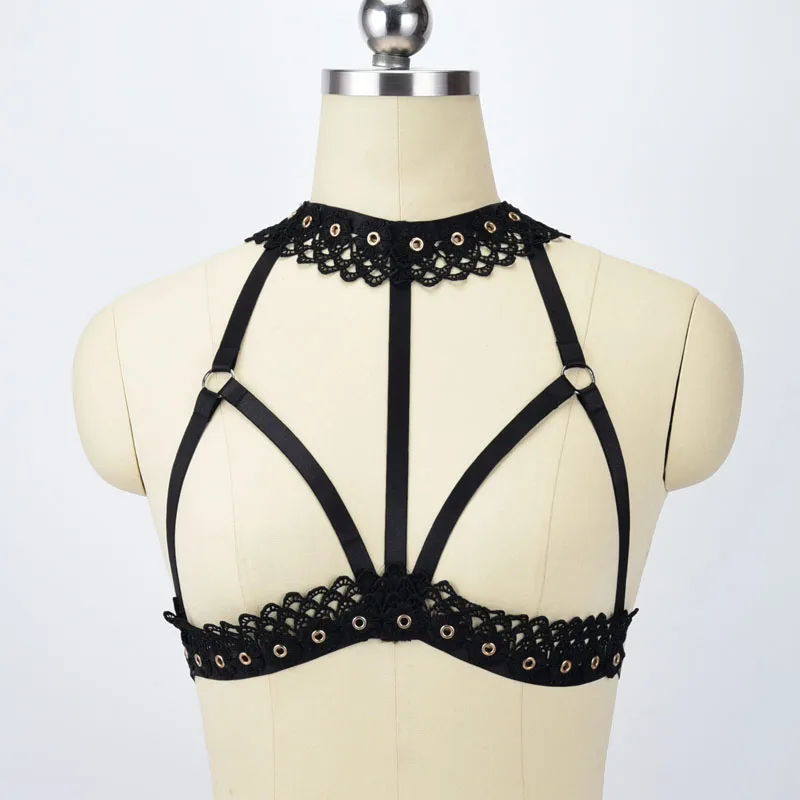 女性の花のレースのボディハーネスブラジャー女性ゴシックネックレスフェチレースブラジャーボディボンデージハーネスランジェリークロップトップボディケージ Body Cage Harness Brabody Harness Bra Aliexpress 女性の花のレースのボディハーネスブラジャー女性ゴシックネックレスフェチレースブラジャーボディボンデージハーネスランジェリークロップトップボディケージ Body Cage Harness Brabody Harness Bra Aliexpress