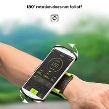 180 Вращающийся гимнастический нарукавный чехол для занятий спортом и бега для iPhone X 8 7 Чехол Держатель наручный чехол сумка для 4 до 6 дюймов смартфон