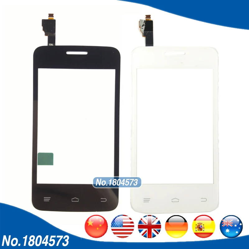 Touchscreen Panel Glass Len For Fly IQ434 IQ 434 ERA Nano 5 Touch Screen Digitizer Replacement Parts Black White Color 1PC/Lot | Мобильные