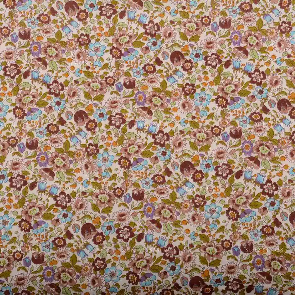 

59 Small Flowers Printed 100% Cotton Floral Poplin Fabric for Dress Shirts Patchwork Quilting Cloth Sewing Tissue 145cm 57inch