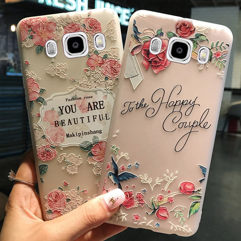 KaiNuEn coque чехол для Samsung Galaxy J5 2016 j510 силиконовый Роскошные 3d цветок прозрачный ТПУ