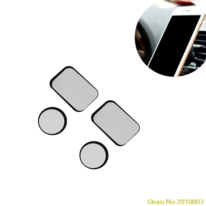 

4Pcs Universal Replacement Metal Plate Kit & Self Adhesive for Magnetic Magnetism Car Phone Holder Stand Mount Bracket
