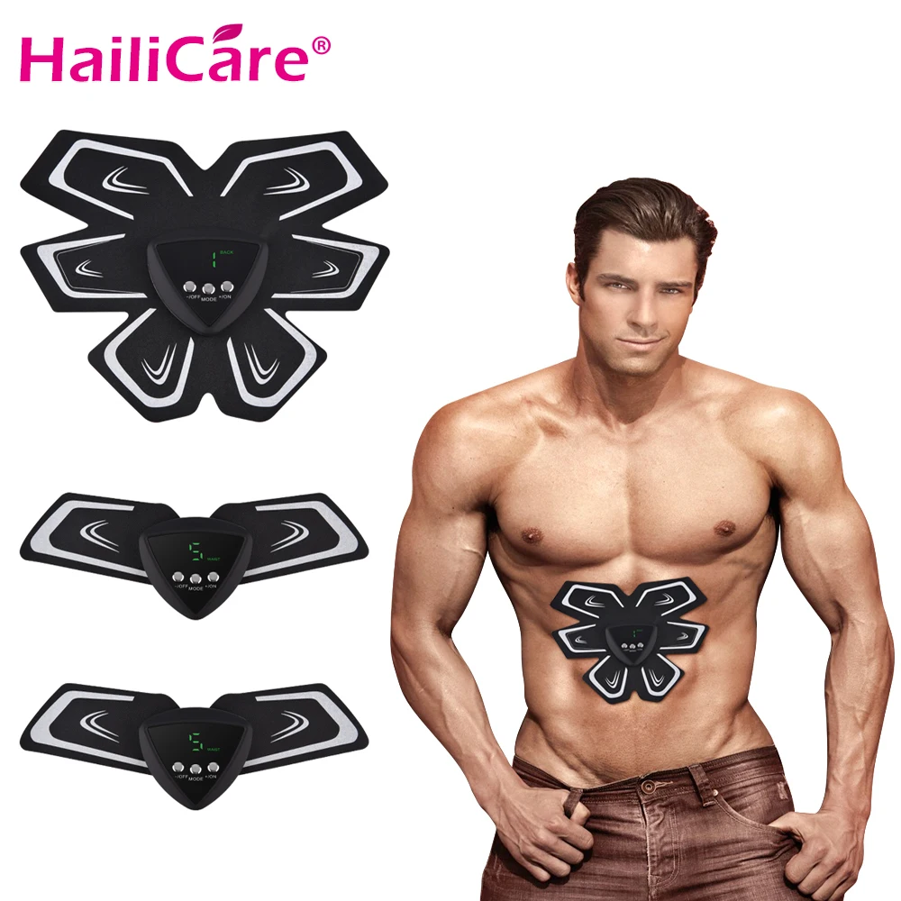 

LED Display Electric Muscle Stimulator EMS Training Gear Device Toning Arm Waist Body Massager Weight Loss Slimming Massager