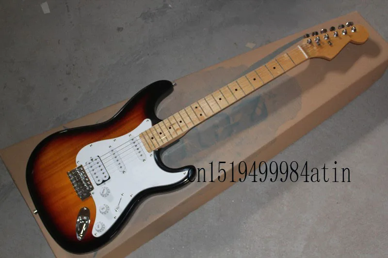 

Free shipping Standard Stratocaster SSH Electric Guitar Brown Sunburst w/TKL