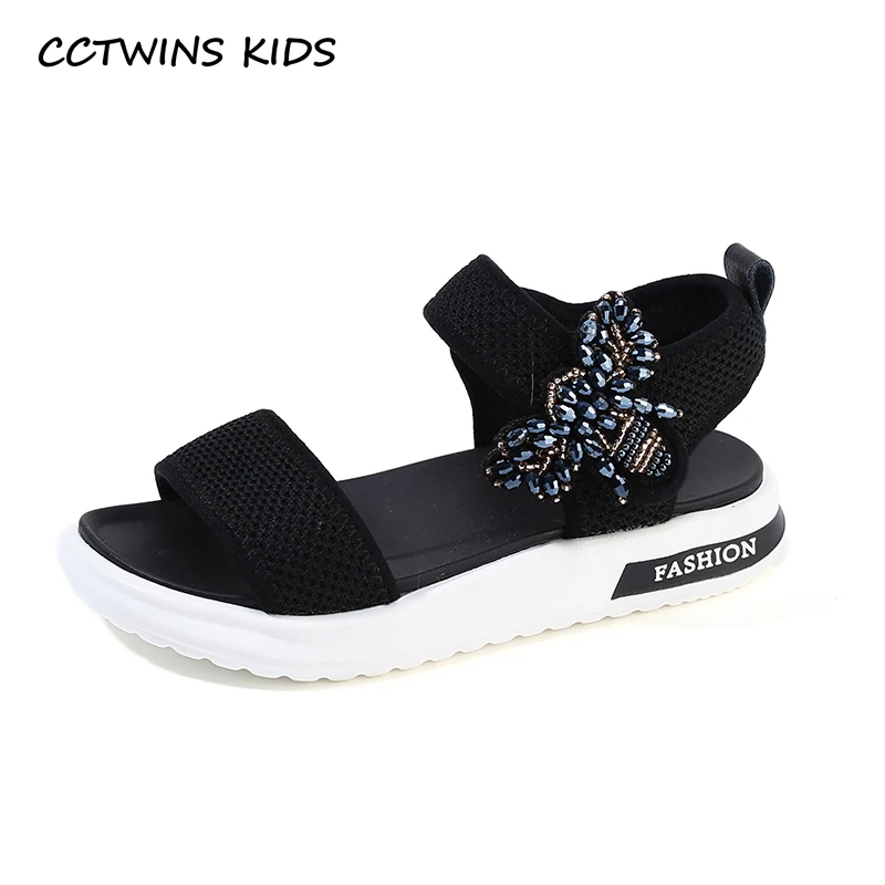 

CCTWINS Kids Shoes 2019 Summer Boys Baby Black Fashion Beach Children Flat Girls Sandals Brand Soft Shoes Barefoot BS176