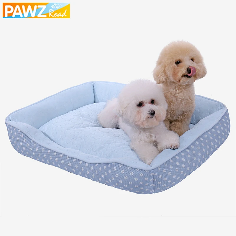 PAWZRoad Лето кота собаки любимчика Bed гнездо роскошный дом для собаки Самоохлаждением дышащая Водонепроницаемый щенок питомник со съемной под... PAWZRoad Лето кота собаки любимчика Bed гнездо роскошный дом для собаки Самоохлаждением дышащая Водонепроницаемый щенок питомник со съемной под...