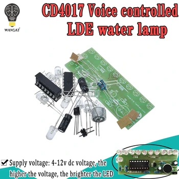 

Voice activated LED Water Light Kit CD4017 Lantern Control Fun Electronic Production Teaching Training Diy Electronic Kit Module