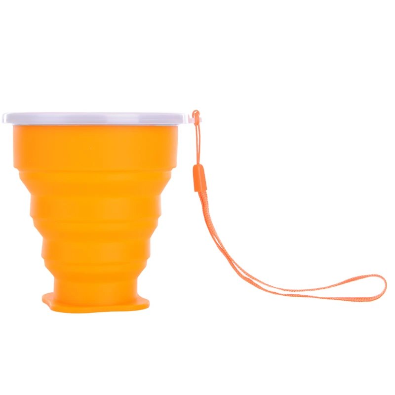 1 шт Выдвижная бутылка многоцветная Vogue для путешествий на открытом воздухе силиконовые складные бутылки телескопическая складная бутылка для воды - Цвет: Orange