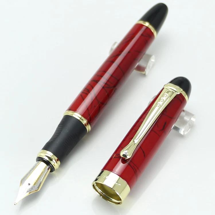 JINHAO X450 Высококачественная перьевая ручка Iraurita полностью Металлическая золотая ручка с зажимом роскошные ручки Caneta канцелярские принадлежности для офиса и школы - Цвет: 9