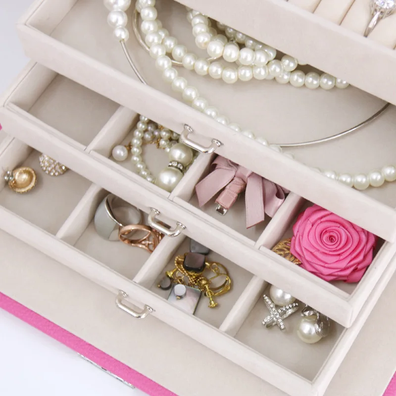 Porte Bijoux,, пион, многофункциональное, высокая емкость, принцесса, Ou, Южное колье, ручной бак, ювелирные коробки