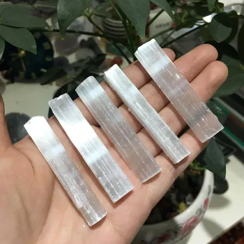 

5pcs Selenite Sticks White Gypsum Crystals Wands Blades