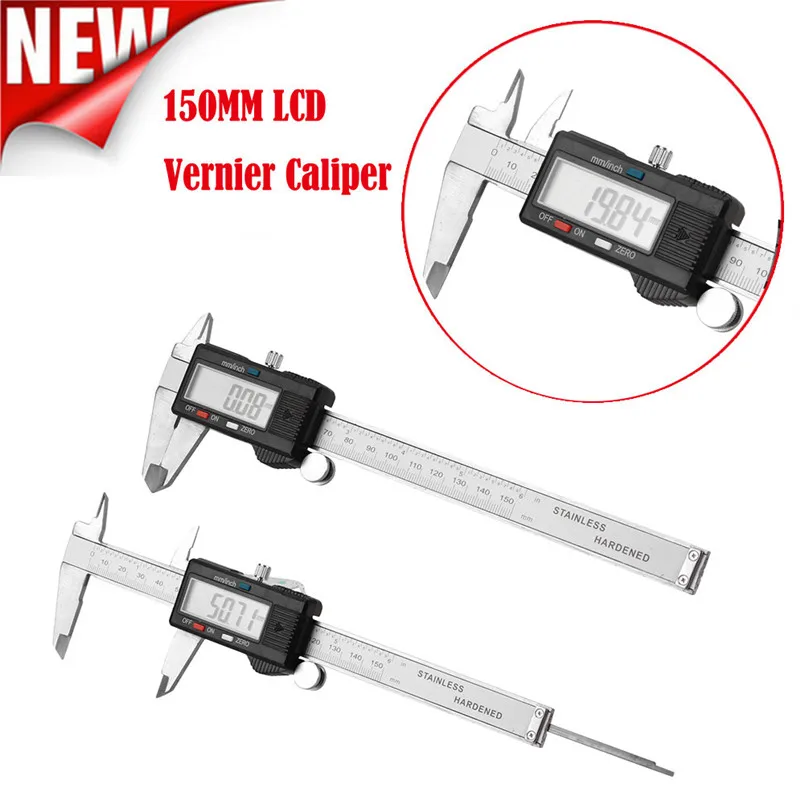 150 мм 6 дюймов lcd цифровой штангенциркуль электронный манометр МИКРОМЕТР Измерение инструменты для стайлинга автомобилей аксессуары для автомобиля снасти