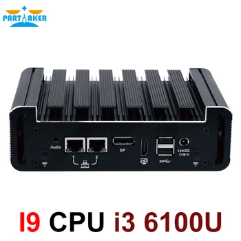 

Partaker Dual Lan WIN10 WIN8 Fanless Mini PC Core Skylake i3 6100U i3 7100U Embedded SIM slot support 3G 4G module