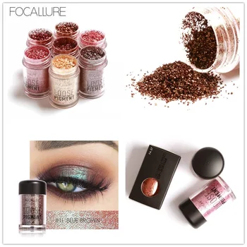 

Focallure Glitter Shimmer Makeup Glitters Eyes Body 18 Colors Shiny Pigment Powder Maquiagem Lips Loose Make Up Chameleon Colors