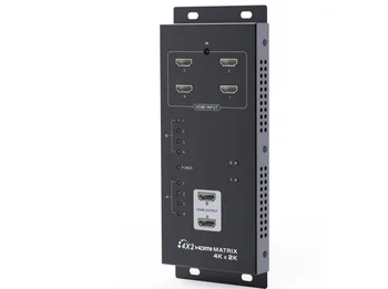 

New 1080P 4Kx2K HDMI Matrix Switch 4x2 4 Input 2 Output with IR Remote Control/ HDCP 1.3 LKV342PRO