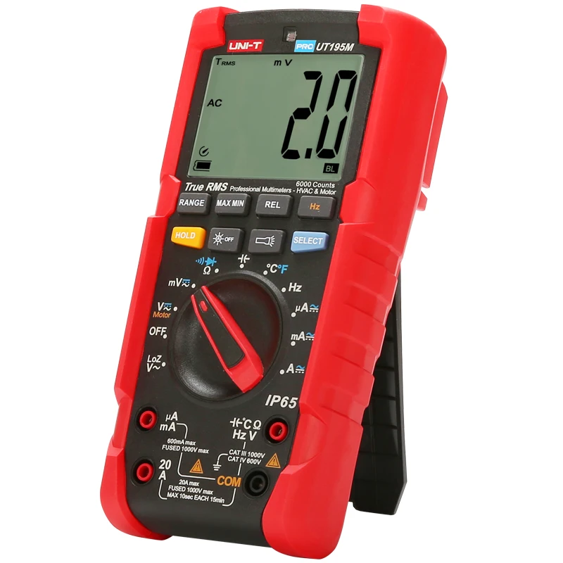 UNI-T UT195E/UT195M/UT195DS True RMS Professional Multimeters; IP65 Waterproof/Dustproof/Fall-proof Digital Multimeter, LoZ Test