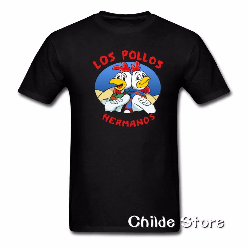 3D принт лос pollos Херманос принтом в стиле ретро Для мужчин футболка курица брат с