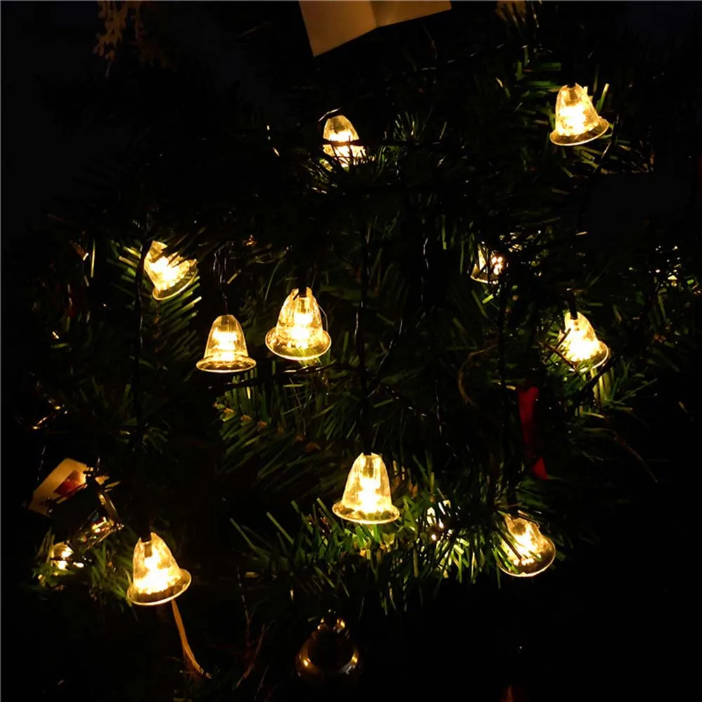 

New Solar 20/30 LED Bell String Lights Outdoor Waterproof Garden Yard String Fairy Christmas Light Party Decoration Light string
