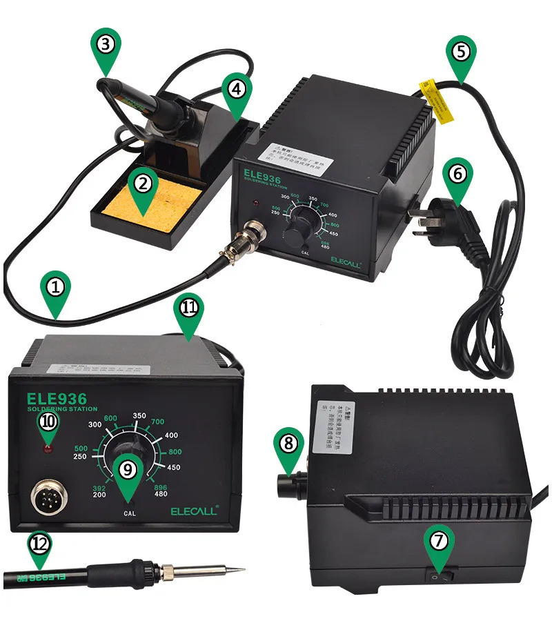 936 паяльная станция, Антистатическая регулируемая температура, электрический утюг, сварочный паяльник, Ремонтный инструмент, 220 В, 110 В на выбор