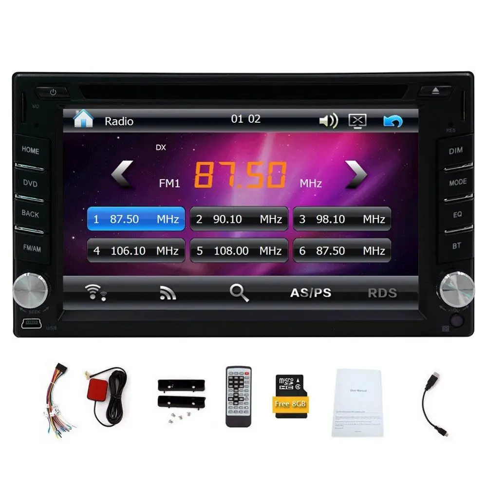 

New Version ! 800MHZ CPU !!! GPS Navigation Car Radio 6.2 Inch Car DVD Player Touch Screen Stereo Bluetooth Autoradio In Dash He