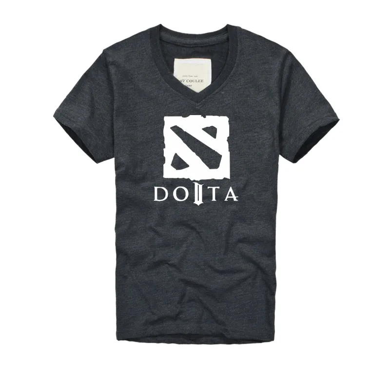  Defense of the Ancients T Shirt Men DOTA 2 Multiplayer Game Cotton V Neck Camisetas Tops Plus Size 