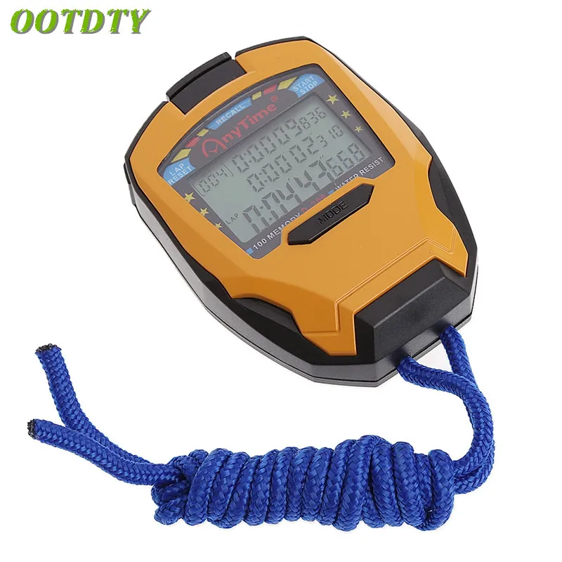 Koop 1 St 3 Row100 Lap 1 1000 s Digitale Sport Teller Timer Professionele Atletische Stopwatch