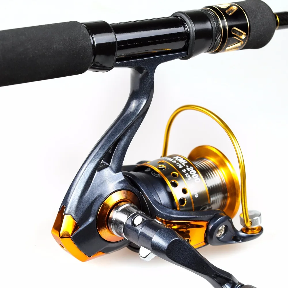 2.1m Fishing Rod 11 Ball Bearings Reel Combo Full Kit Spinning Reel Pole Set with Fish Bag Case