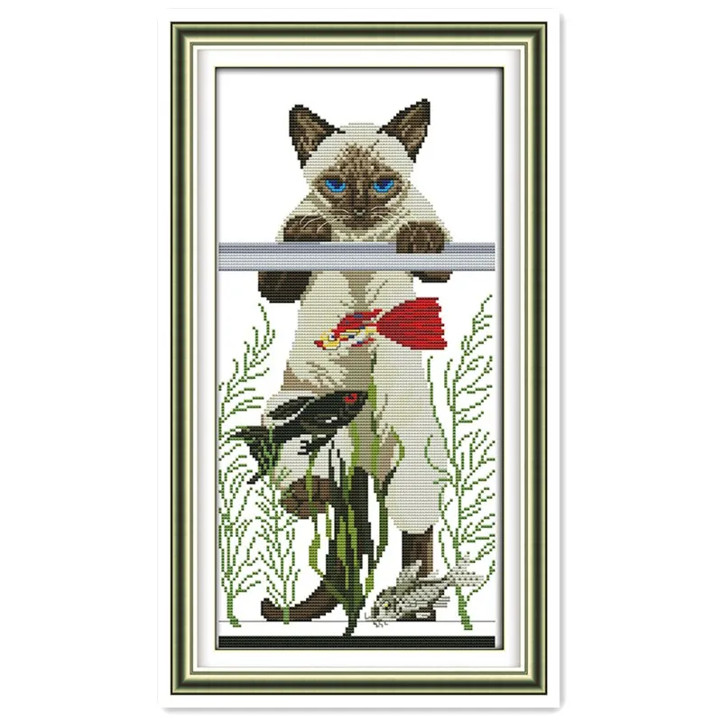 

The cat's favorite (1) Chinese Counted Cross Stitch Patterns Kits Paintings Needlework Kits Embroidery Cross Sets Home Decor
