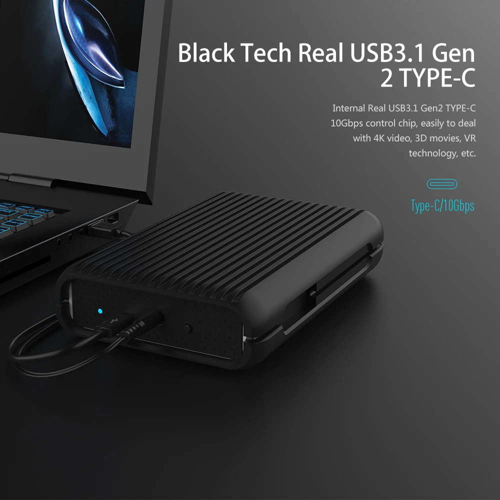  ORICO HDD 1/2/3/4 TB USB3.1 Gen2 TYPE-C 35 en 10Gbps discos duros externos de alta velocidad a prue