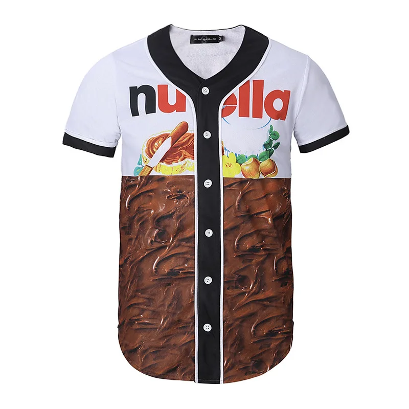 Novelty baseball shirt new style men shirt men's clothes short sleeve