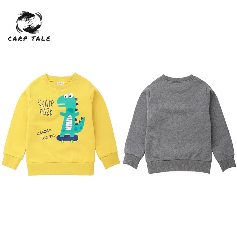 

Children's sweater new spring and autumn round neck long sleeve cartoon dinosaur baby shirt children's clothing