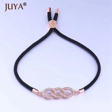 Новые черные красные веревочные браслеты для мужчин и женщин ювелирные изделия Роскошные AAA циркониевые амулеты Пара Браслеты для друзей браслеты