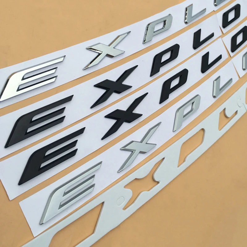

Letters Emblem for Ford EXPLORER Car Styling Front Hood Badge Sticker Original Font Top Quality ABS with Application Template