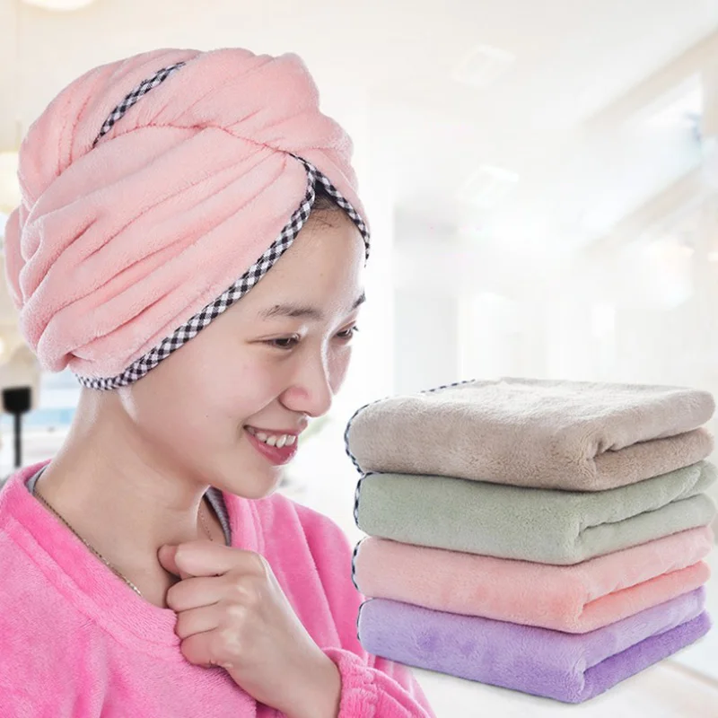 Thick Absorbent Dry Hair Towel Cap Shower Cap Hair Dryer Quick drying