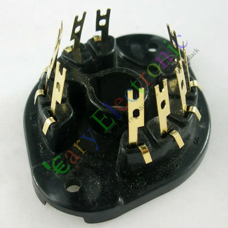

Wholesale and retail 4pcs 10pin GOLD vacuum tube socket GILDED valve base EL156 EL12 EYY13 EF14 AZ12 free shipping