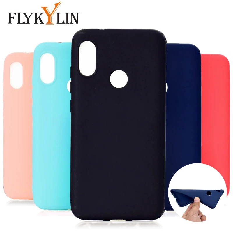 

FLYKYLIN Silicone Case For Xiaomi Redmi 6 Pro Case on For Redmi 6A Redmi Note 6 Pro Coque Candy Color Soft TPU Back Cover Capa