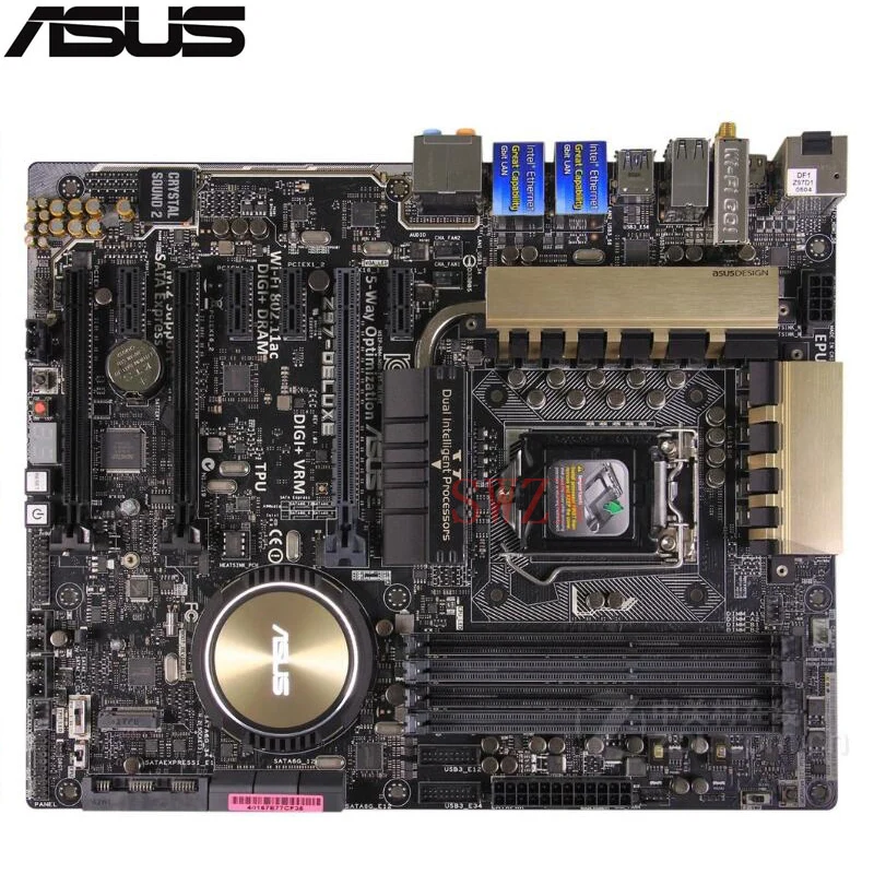 

original Used Server motherboard For Asus Z97-Deluxe Socket 1150 I7 I5 I3 Maximum 4*DDR3 32GB 4xSATAIII 1xM.2 ATX