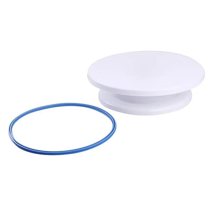 Топ 11 дюймов торт стенд вращающийся украшения поворотный стол с резиновым
