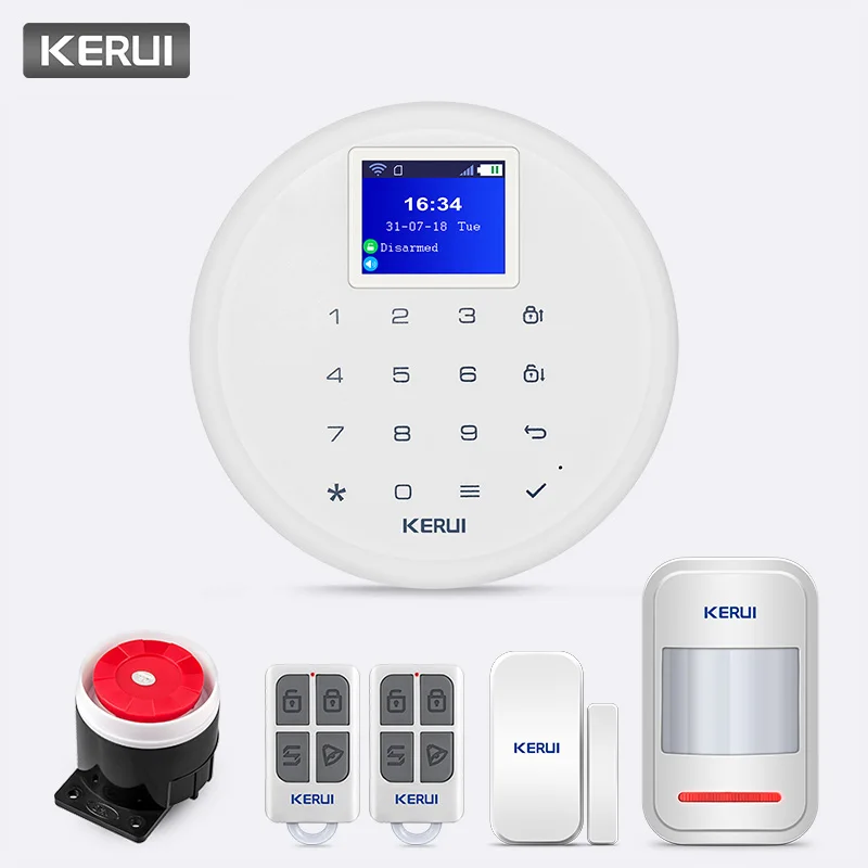 

KERUI 433MHz W17 Wireless GSM Wifi Alarm System Home Security Burglar IOS Android APP Remote Control Massage Call Push Alarm Kit