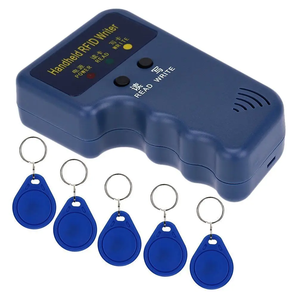 

Portable Handheld 125KHz RFID ID Card Writer/Copier Duplicator with 5 Tags
