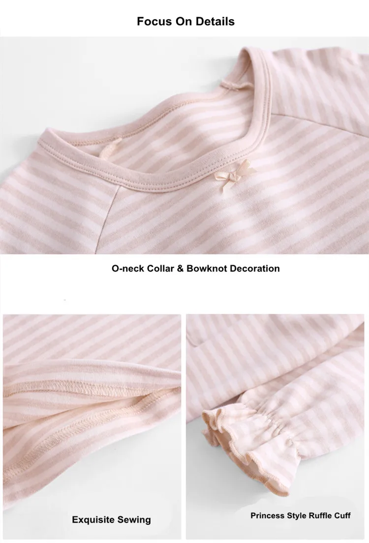 Pajamas for girls princess nightgowns for girls stripe pajamas 07