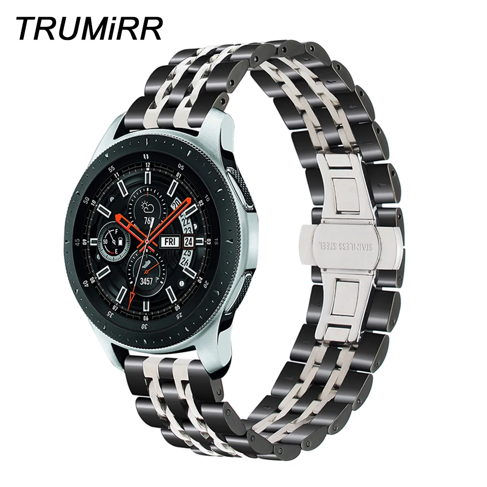 Preise 20mm 22mm Edelstahl Armband für Samsung Galaxy Uhr 42mm 46mm SM R810 R800 Sport Band quick Release Strap Armband