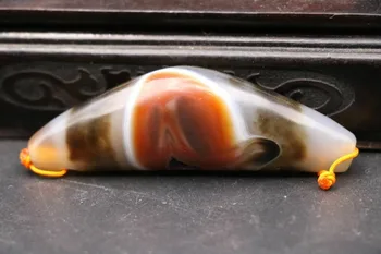 

Magic Power Tibetan Old Agate Crystallize Hole Horn Shape dZi Bead Pendant FR LKbrother For Making Jewelry DIY