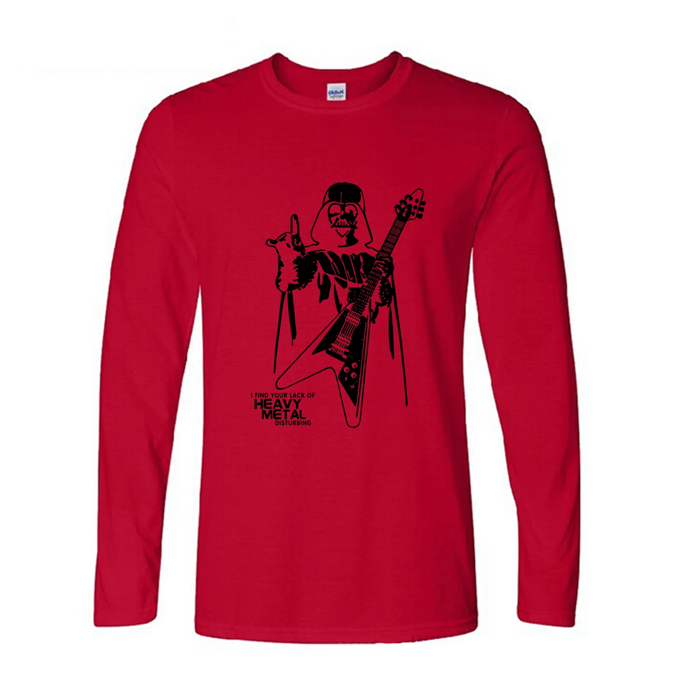 

Men Darth Vader Heavy Metal Designer Funny T Shirts Long Sleeve Tee Shirts Fashion Star War t-shirts Cotton T Shirt 2019 Autumn